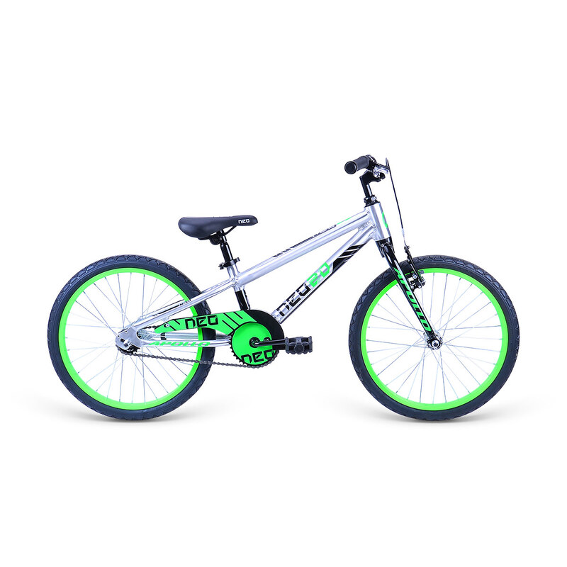 Neo 20 Boys Bike (Brushed Alloy / Black / Neon Green)