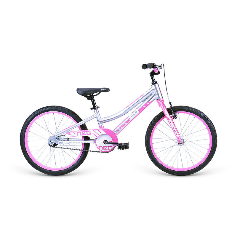 Neo 20 Girls Bike (Brushed Alloy / Pink / White)