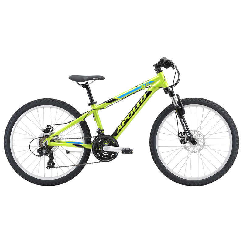 Apollo Panther 24 Youth Bike (Gloss Lime / Black / Blue)
