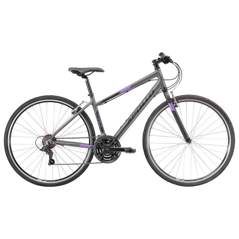 Apollo Trace 10 WS - Womens Urban Bike (Matte Charcoal / Black / Lavender)