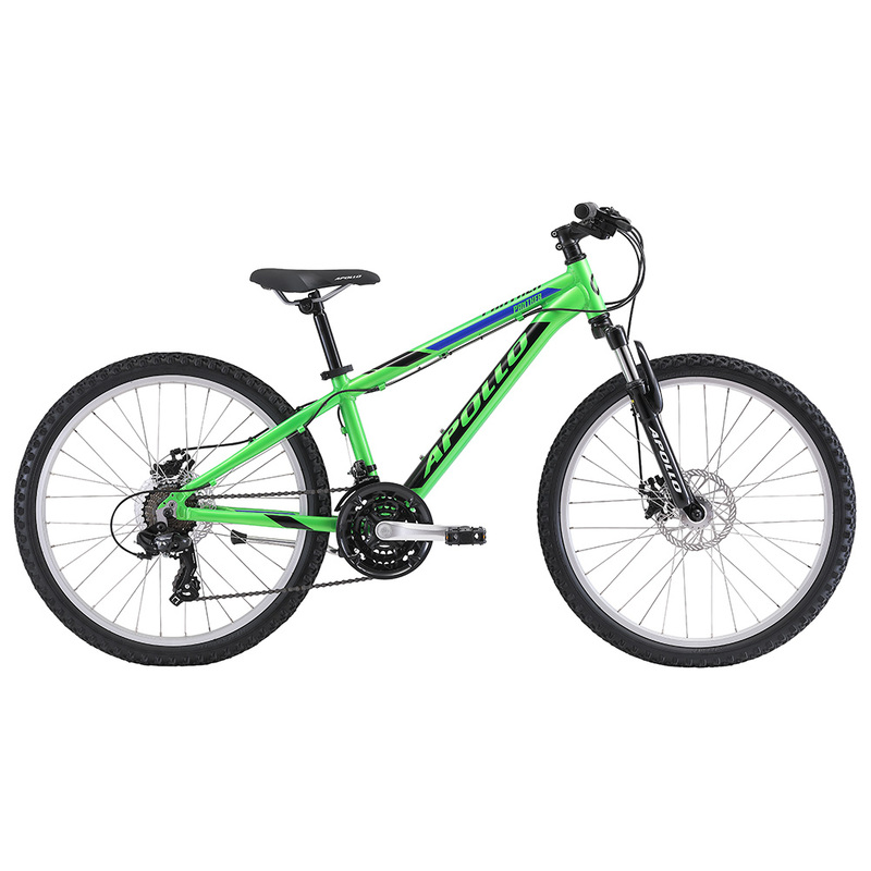 Apollo Panther  - 24" Youth Bike (Gloss Green / Black / Blue)