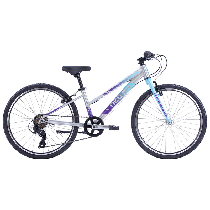 Neo+ 24 7s Girl's (Brushed Alloy / Ice Blue, Purple Fade)