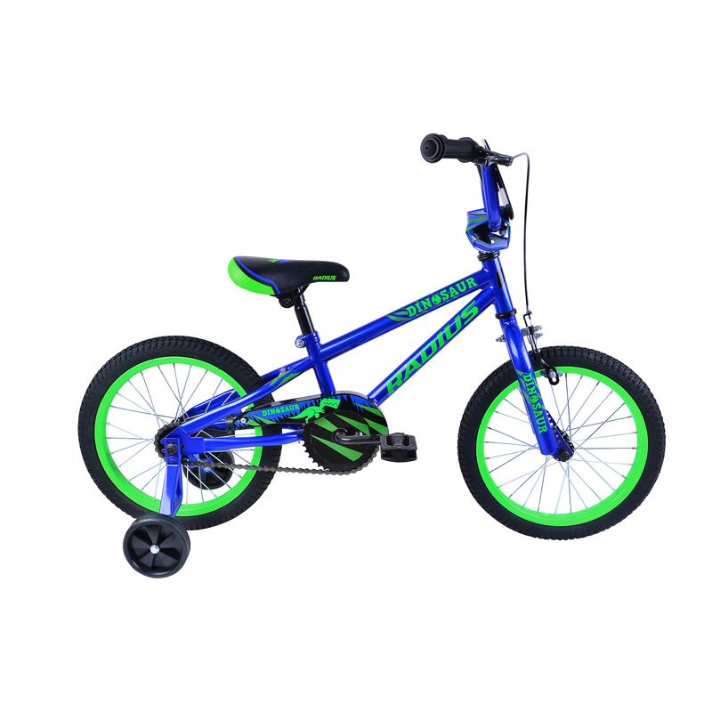 Radius Dinosaur 16" Juvenile Bicycle (Gloss Navy Blue / Neon Green)