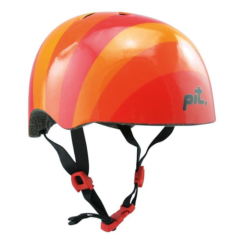 Pit Juvenile Helmet Stripes Orange
